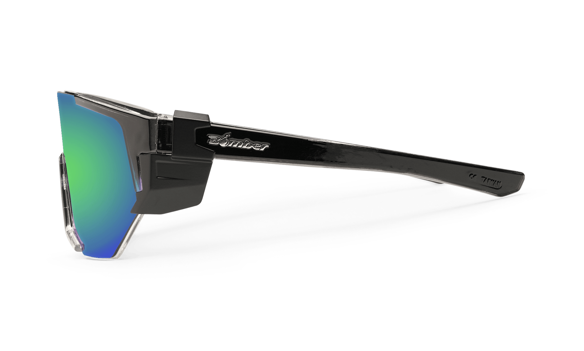 JAGER Bomb Safety - Green Mirror Polarized Crystal - Safety Glasses - Bomber Eyewear - JB114GM