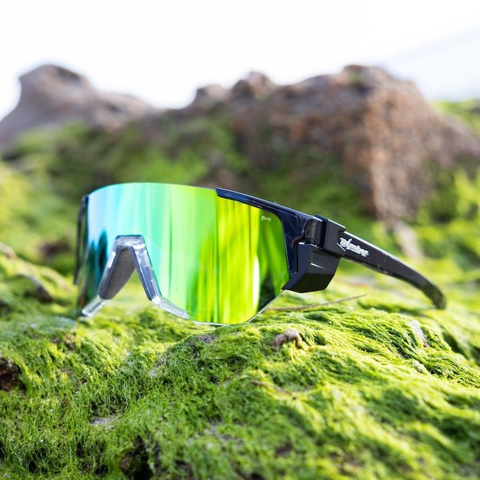 JAGER Bomb Safety - Green Mirror Polarized Crystal - Safety Glasses - Bomber Eyewear - JB114GM