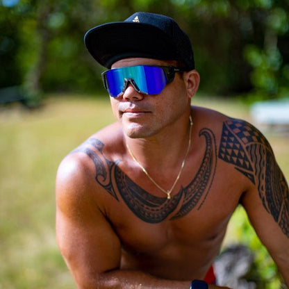 JAGER Bomb Safety - Polarized Ice Blue Mirror Crystal - Safety Glasses - Bomber Eyewear - JB114ICE