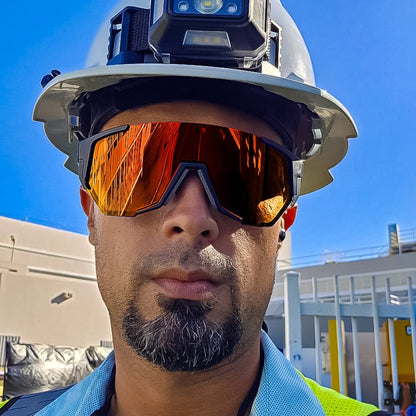 JAGER Bomb Safety - Polarized Red Mirror - Safety Glasses - Bomber Eyewear - JB111RM