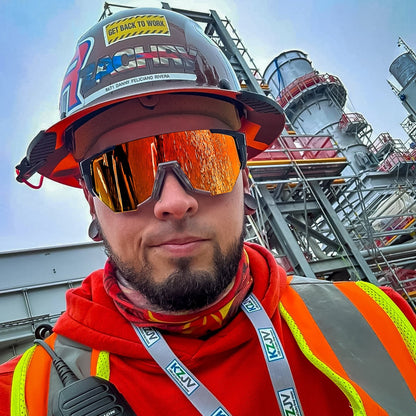 JAGER Bomb Safety - Polarized Red Mirror - Safety Glasses - Bomber Eyewear - JB111RM