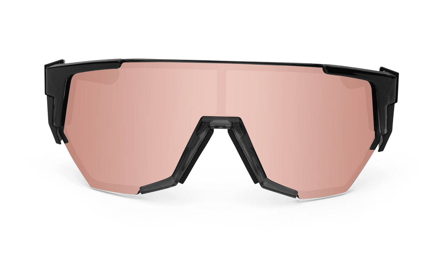 JAGER Bomb Safety - Polarized Rose Gold Pink Mirror Crystal - Safety Glasses - Bomber Eyewear - JB114PM