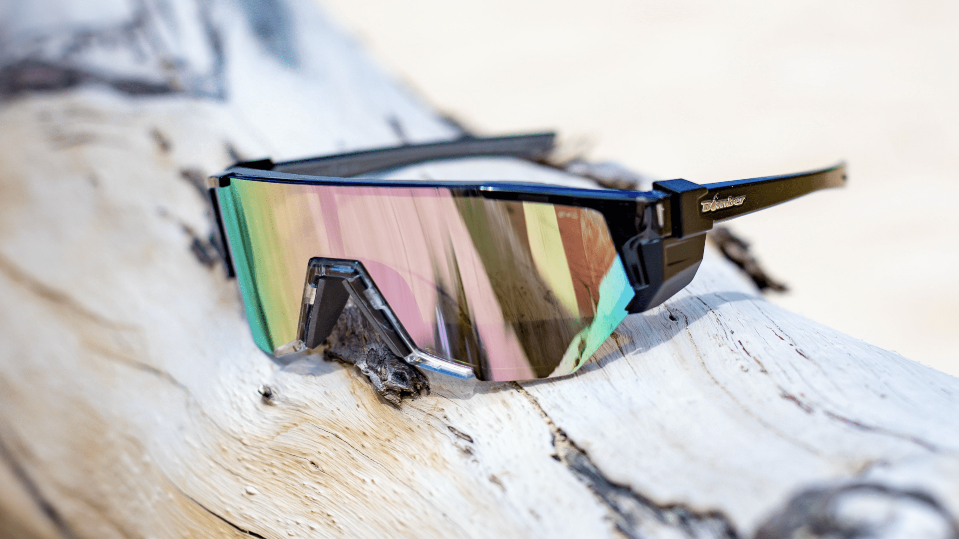 JAGER Bomb Safety - Polarized Rose Gold Pink Mirror Crystal - Safety Glasses - Bomber Eyewear - JB114PM