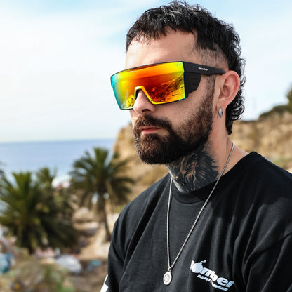 JOHNNY Safety - Red Mirror - Safety Glasses - Bomber Eyewear - BZG103RM