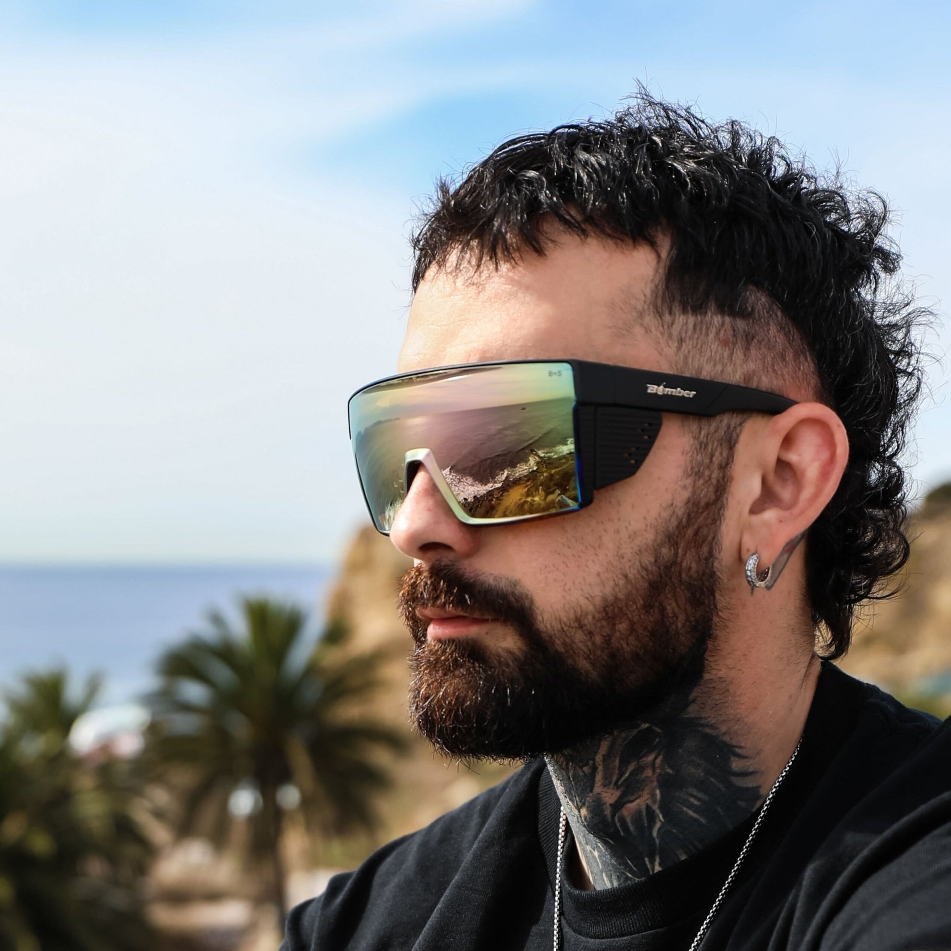 JOHNNY Safety - Rose Gold Mirror - Safety Glasses - Bomber Eyewear - BZG103PM