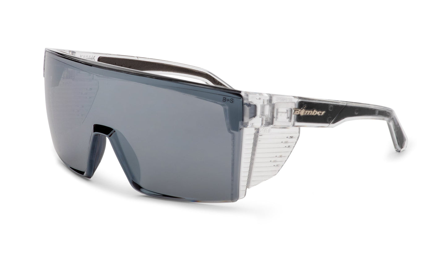 JOHNNY Safety - Silver Mirror - Safety Glasses - Bomber Eyewear - BZG104