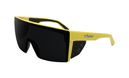 JOHNNY Safety - Smoke Hi Vis Yellow - Safety Glasses - Bomber Eyewear - BZG108