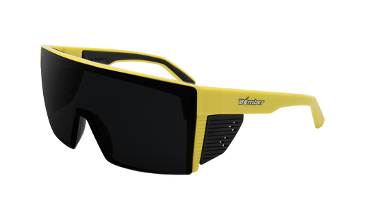 JOHNNY Safety - Smoke Hi Vis Yellow - Safety Glasses - Bomber Eyewear - BZG108