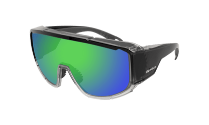 MAGNUM Safety - Green Mirror Crystal - Safety Glasses - Bomber Eyewear - MG104GM