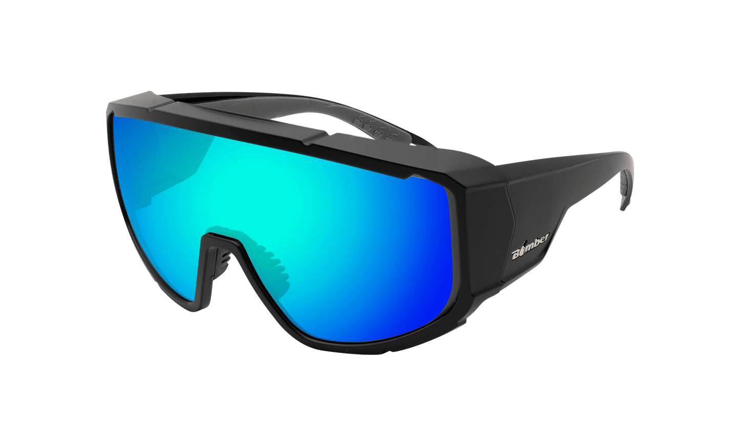 MAGNUM Safety - Polarized Ice Blue Mirror Crystal - Safety Glasses - Bomber Eyewear - MG114ICE