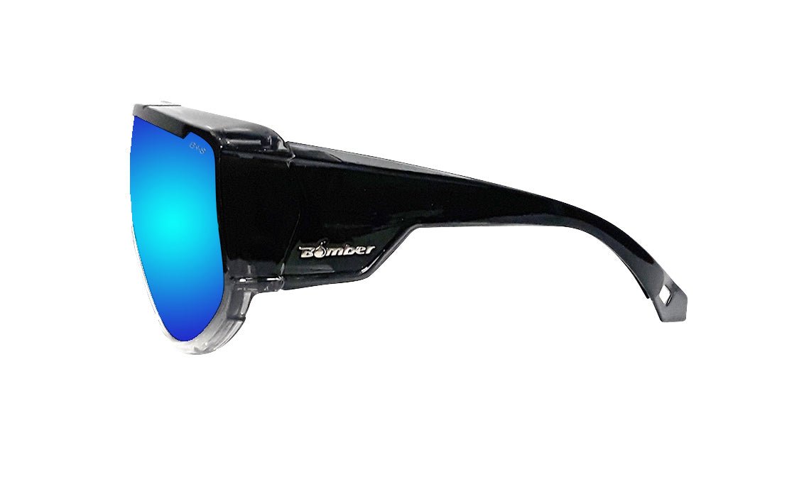 MAGNUM Safety - Polarized Ice Blue Mirror Crystal - Safety Glasses - Bomber Eyewear - MG114ICE