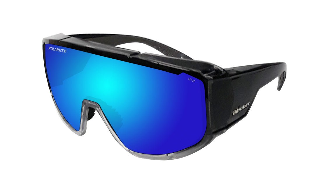 MAGNUM Safety - Polarized Ice Blue Mirror Crystal - Safety Glasses - Bomber Eyewear - MG114ICE