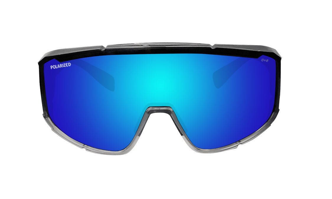 MAGNUM Safety - Polarized Ice Blue Mirror Crystal - Safety Glasses - Bomber Eyewear - MG114ICE