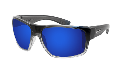 MANA - Polarized Blue Mirror Crystal - Safety Glasses - Bomber Eyewear - MA114BM