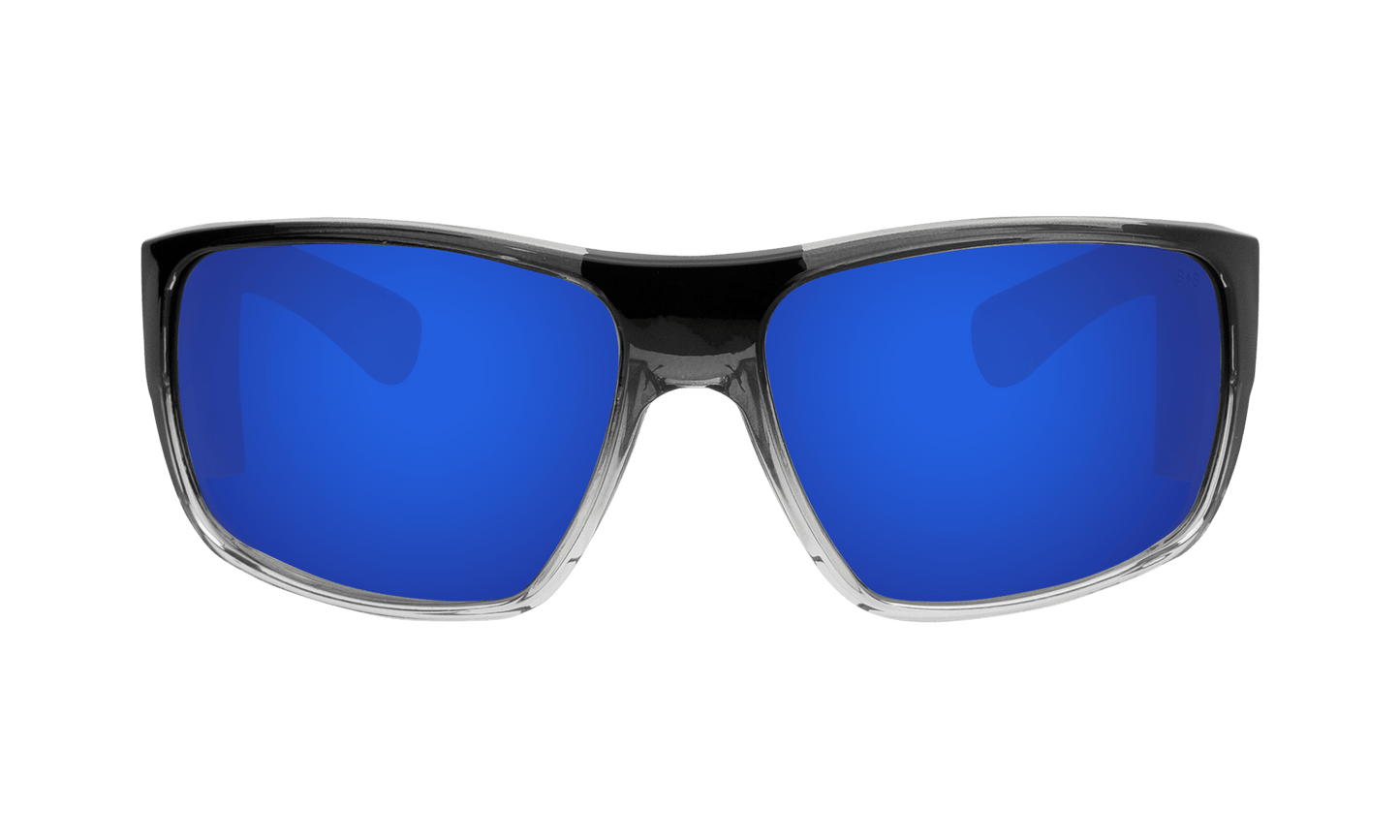 MANA - Polarized Blue Mirror Crystal - Safety Glasses - Bomber Eyewear - MA114BM