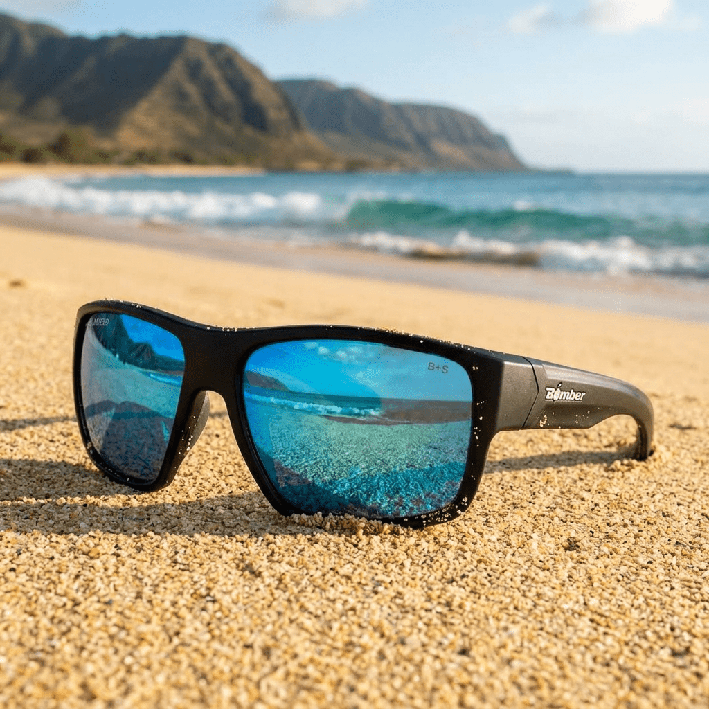 MANA Safety - Ice Blue Mirror - Safety Glasses - Bomber Eyewear - MA103ICE
