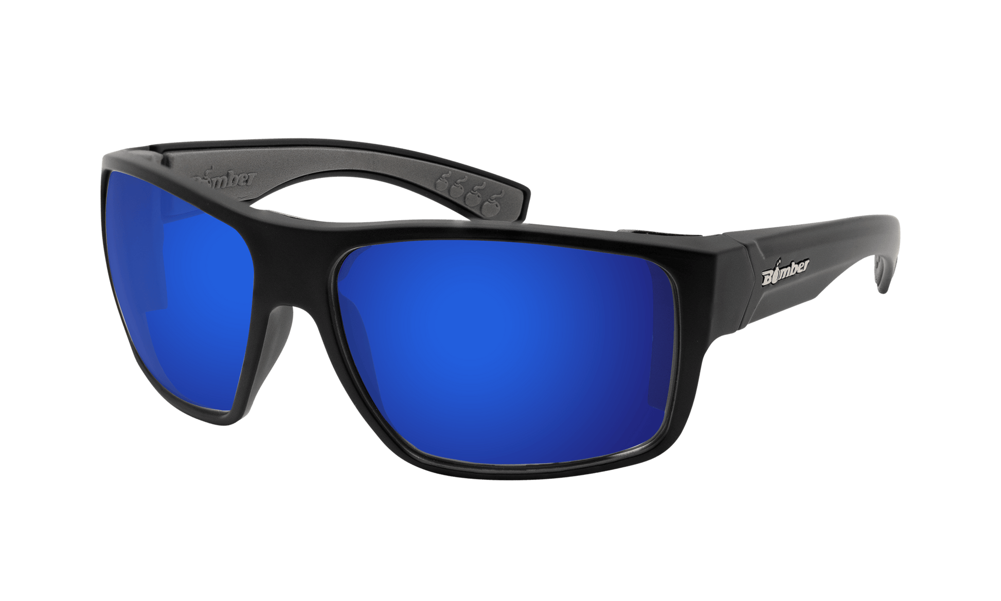 Bomber Eyewear MANA-BOMB Matte Black/Polarized Blue Mirror