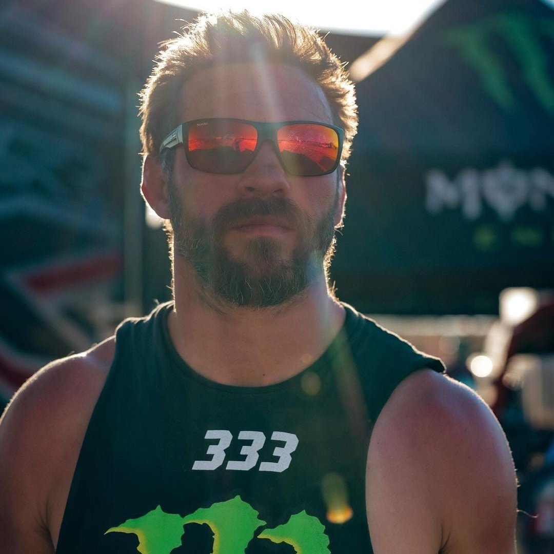 MANA Safety - Polarized Red Mirror Rasta - Safety Glasses - Bomber Eyewear - MA111RMRSTA