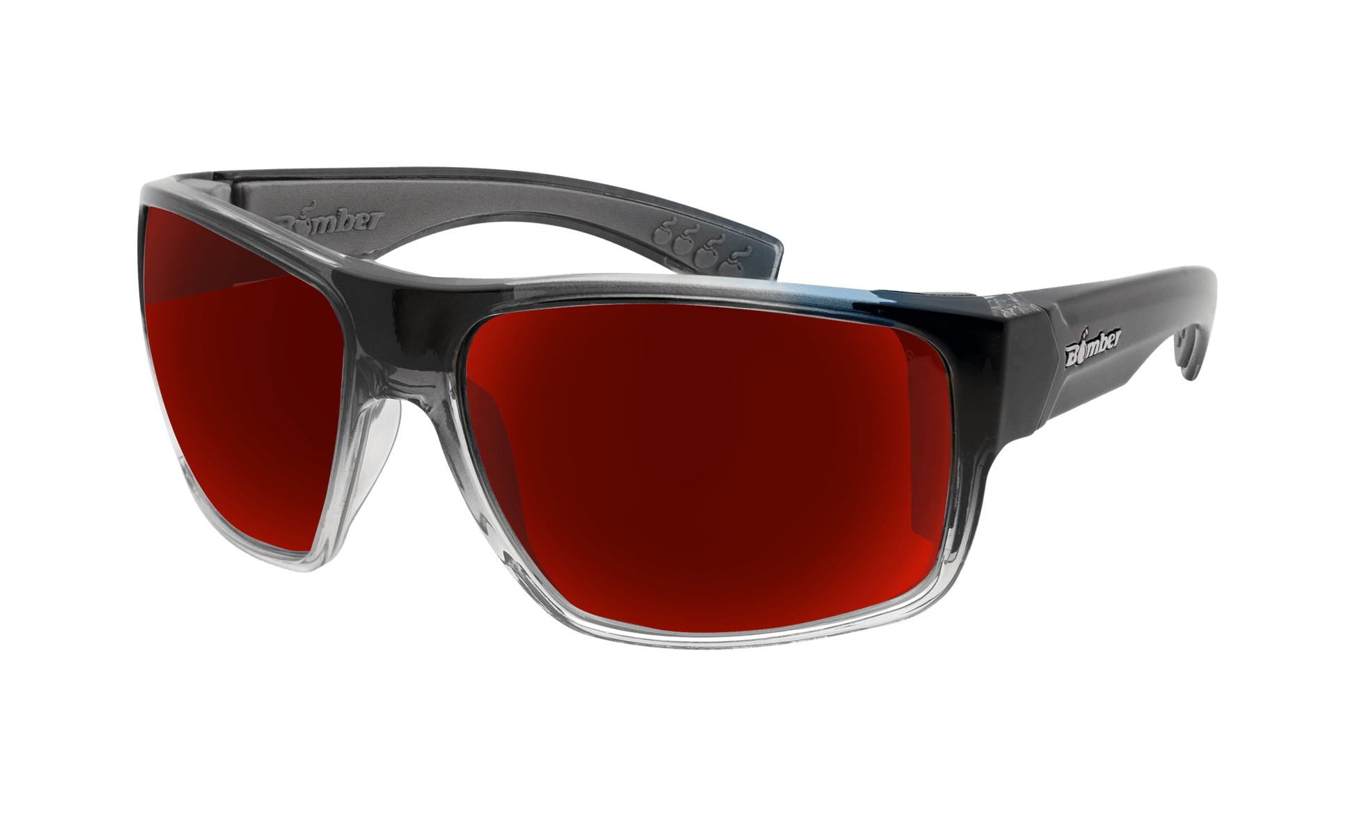 MANA Safety - Polarized Red Mirror Rasta - Safety Glasses - Bomber Eyewear - MA111RMRSTA