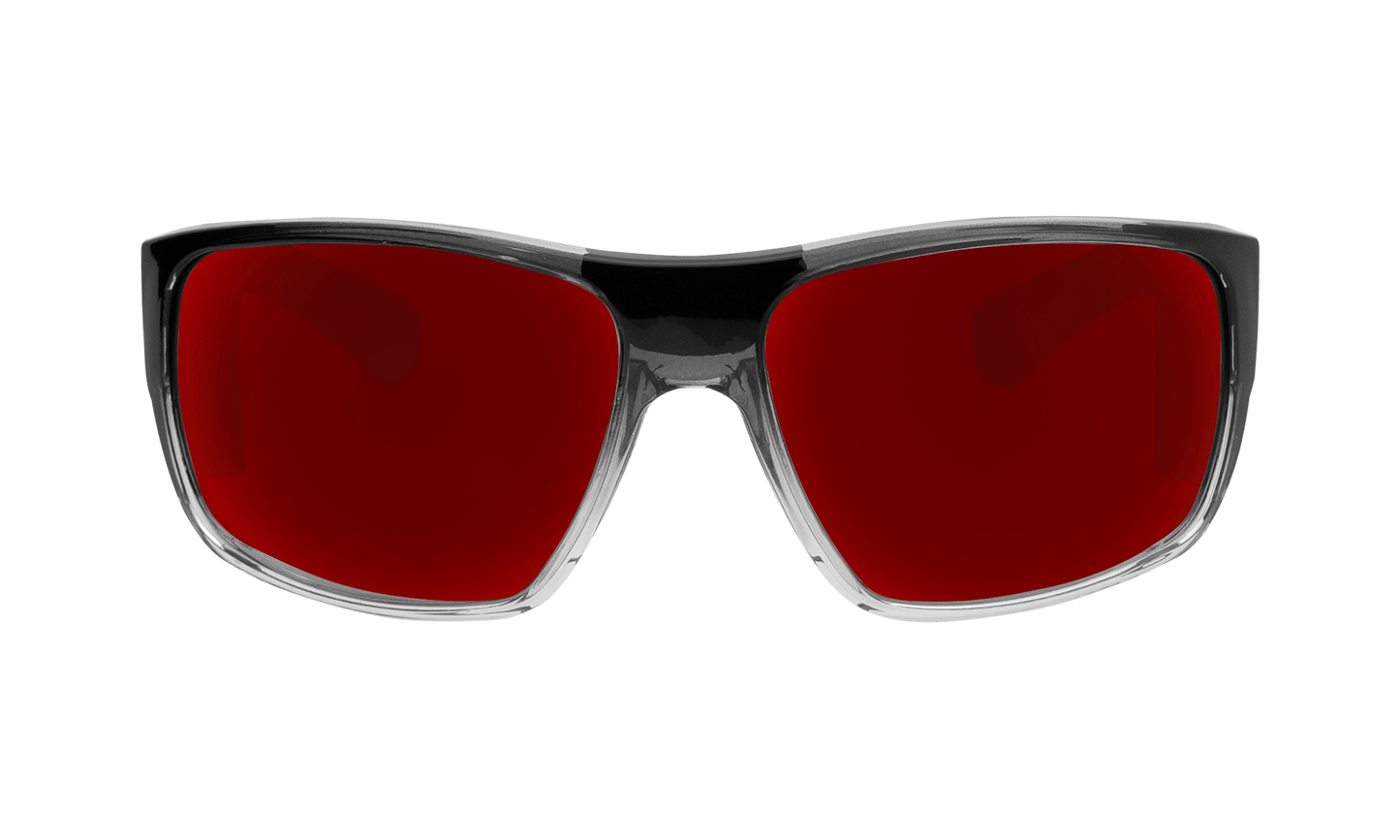 MANA Safety - Polarized Red Mirror Rasta - Safety Glasses - Bomber Eyewear - MA111RMRSTA