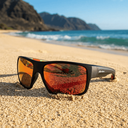 MANA Safety - Polarized Red Mirror Rasta - Safety Glasses - Bomber Eyewear - MA111RMRSTA