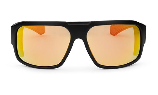 MEGA Bomb Safety - Photochromic Fire Red Orange Mirror - Safety Glasses - Bomber Eyewear - M201OR