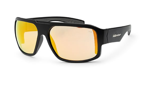 MEGA Bomb Safety - Photochromic Fire Red Orange Mirror - Safety Glasses - Bomber Eyewear - M201OR