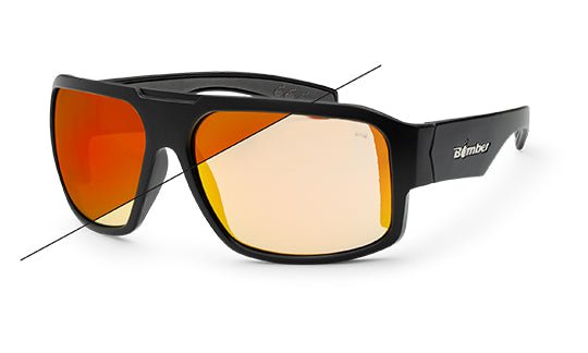 MEGA Bomb Safety - Photochromic Fire Red Orange Mirror - Safety Glasses - Bomber Eyewear - M201OR