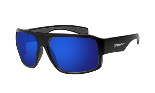 MEGA Safety - Blue Mirror - Safety Glasses - Bomber Eyewear - M103BM