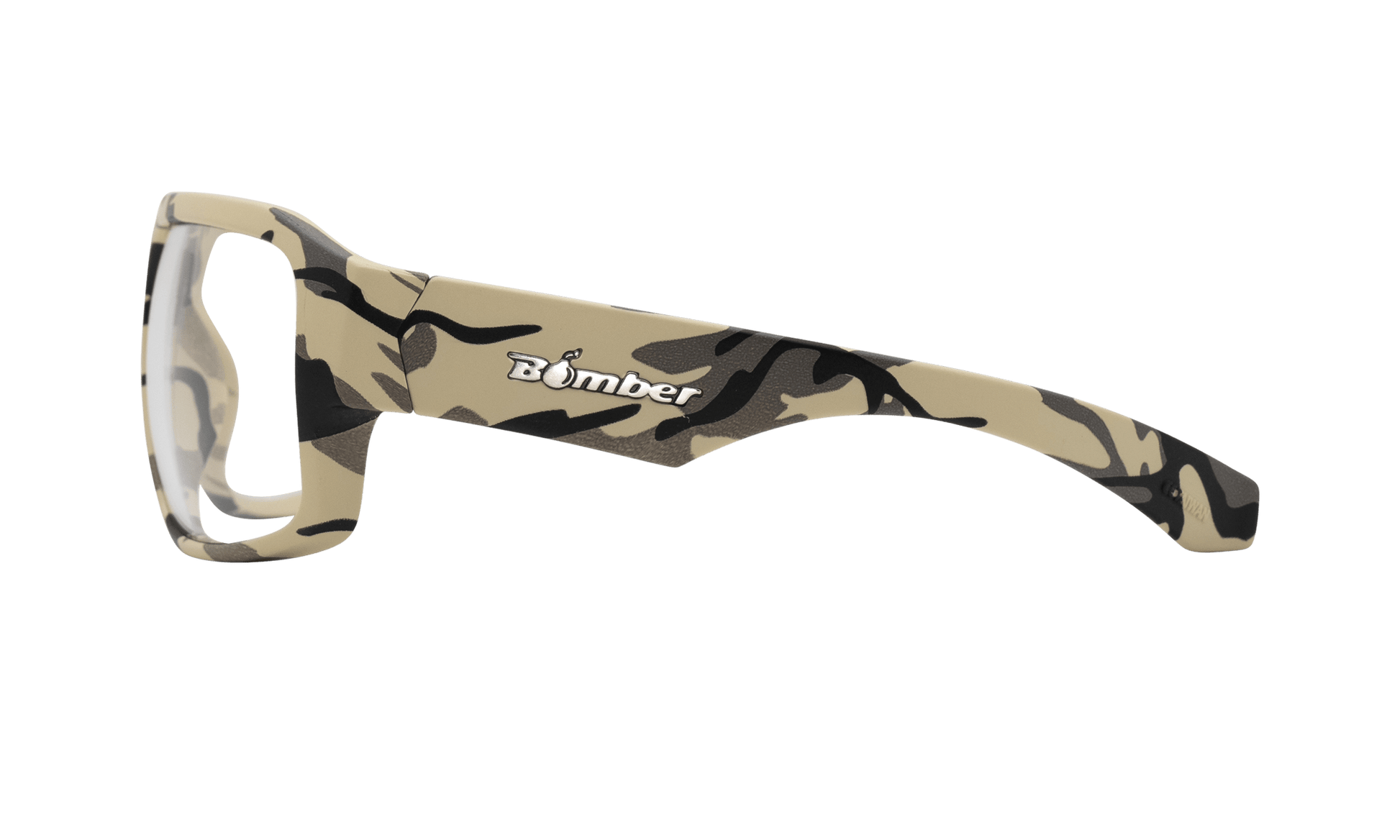 MEGA Safety - Clear Camo - Safety Glasses - Bomber Eyewear - M106C