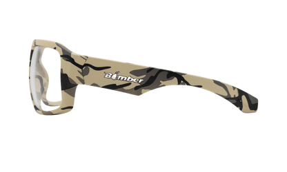 MEGA Safety - Clear Camo - Safety Glasses - Bomber Eyewear - M106C