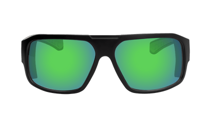 MEGA Safety - Green Mirror - Safety Glasses - Bomber Eyewear - M103GM