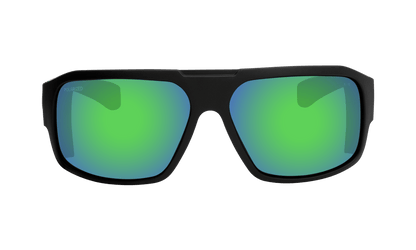 MEGA Safety - Polarized Green Mirror Mana Series - Safety Glasses - Bomber Eyewear - M111GMM