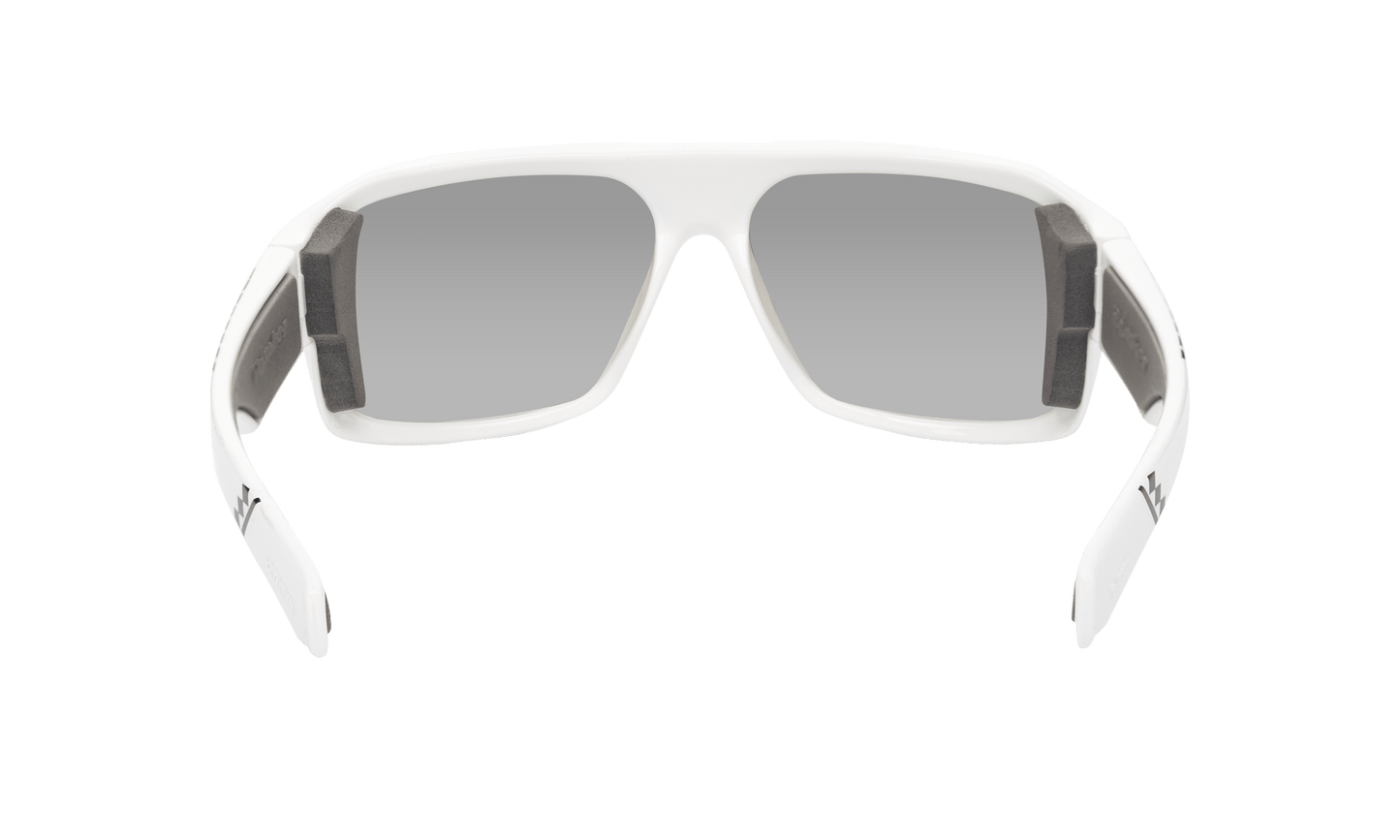 MEGA Safety - Polarized Ice Blue Mirror White Mana Series - Safety Glasses - Bomber Eyewear - M115ICEM