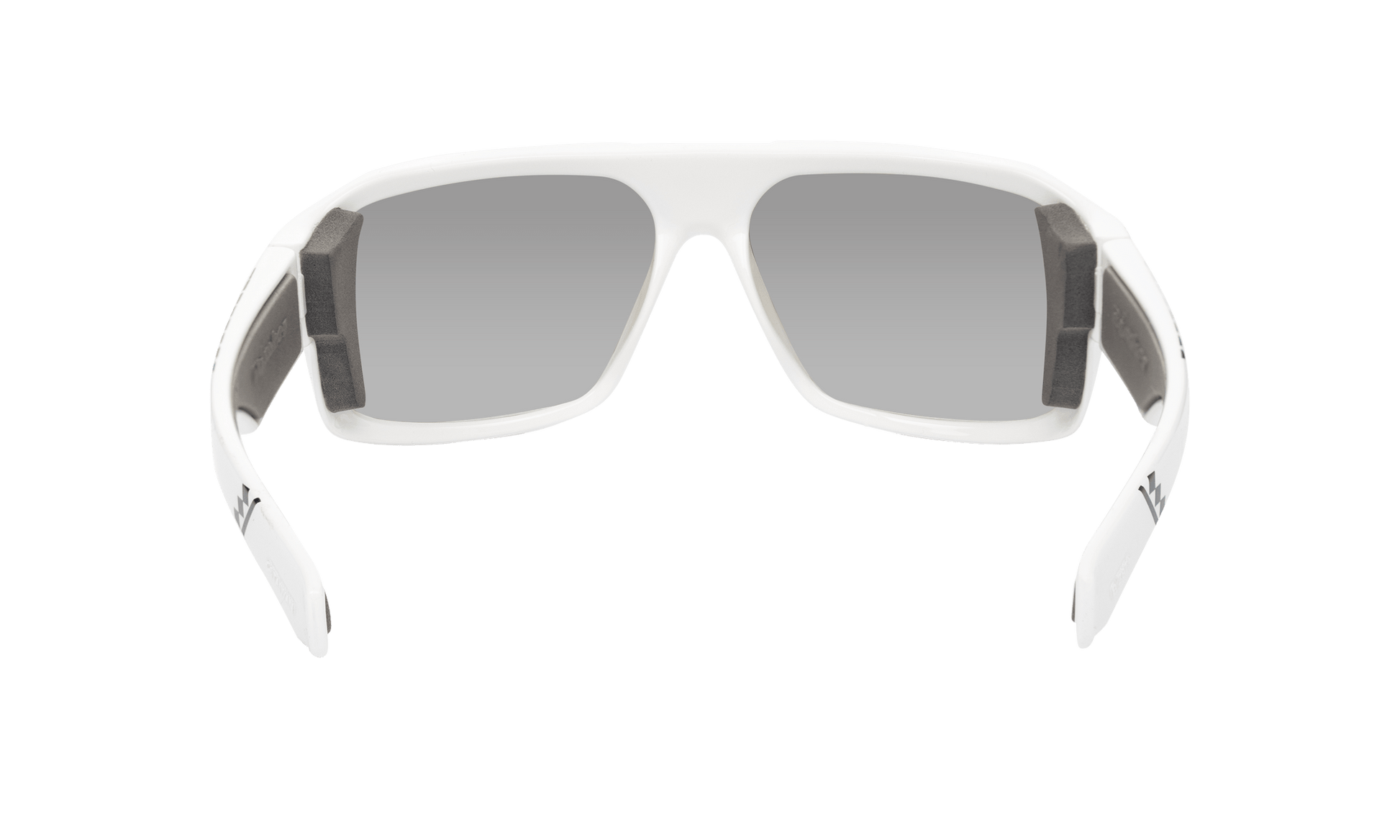 MEGA Safety - Polarized Ice Blue Mirror White Mana Series - Safety Glasses - Bomber Eyewear - M115ICEM