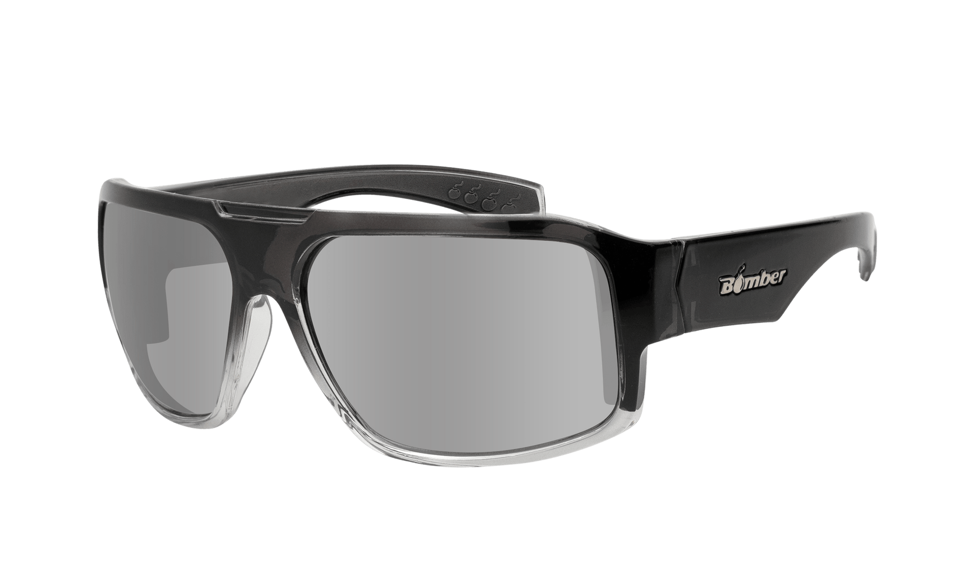 MEGA Safety - Polarized Silver Mirror Crystal - Safety Glasses - Bomber Eyewear - M114