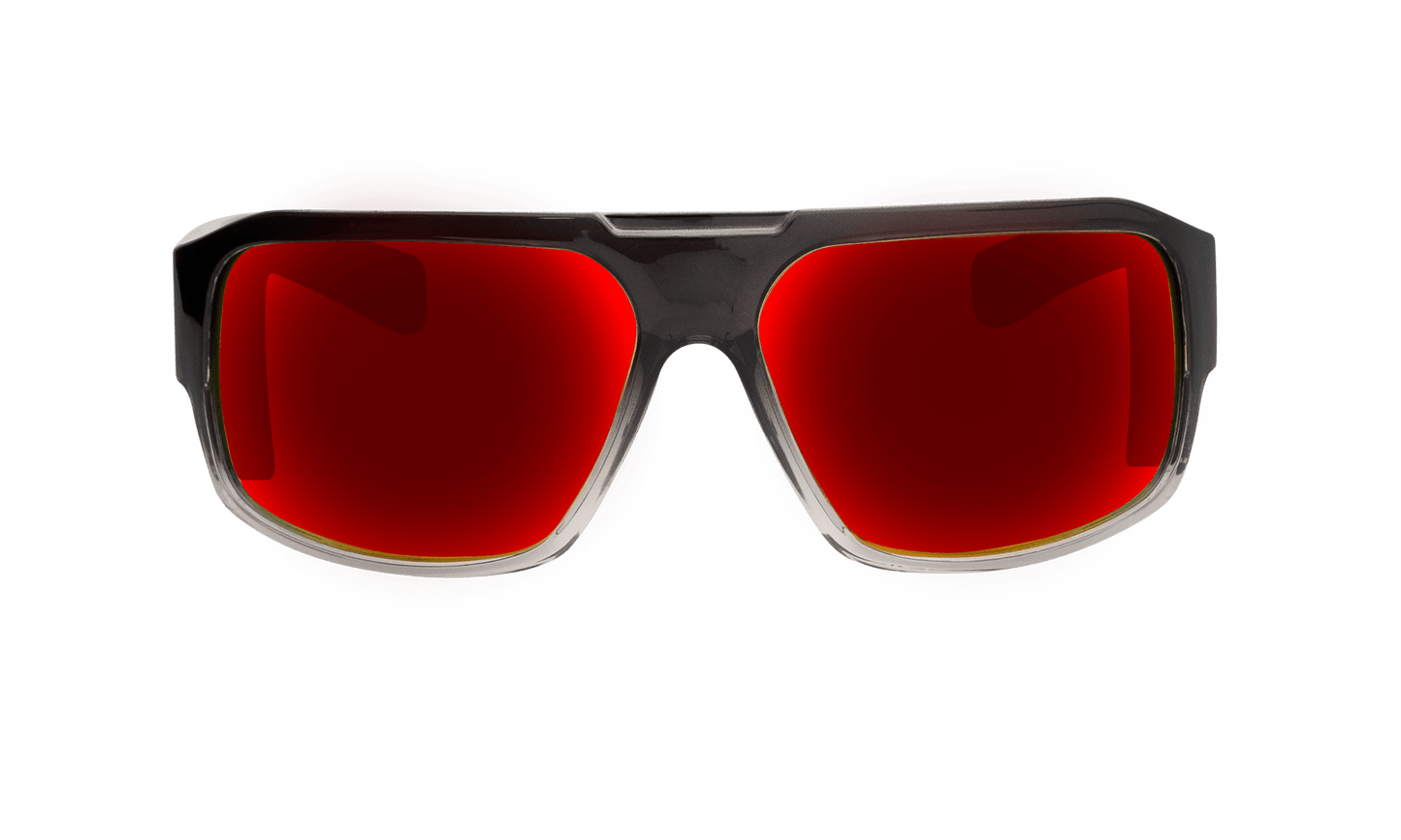 MEGA Safety - Red Mirror Crystal - Safety Glasses - Bomber Eyewear - M104RM