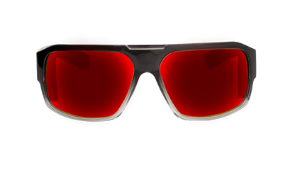 MEGA Safety - Red Mirror Crystal - Safety Glasses - Bomber Eyewear - M104RM