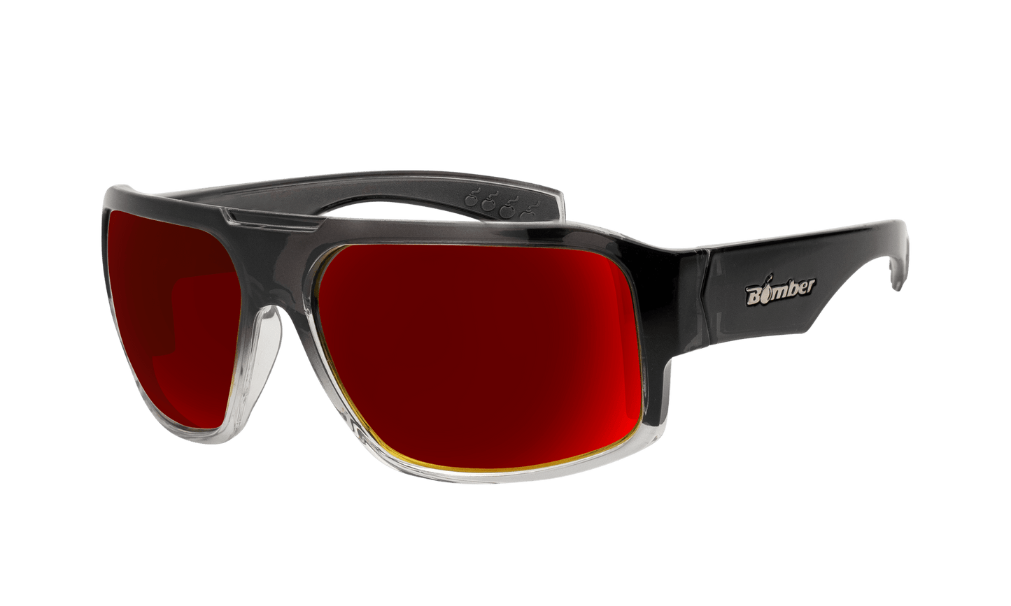 MEGA Safety - Red Mirror Crystal - Safety Glasses - Bomber Eyewear - M104RM