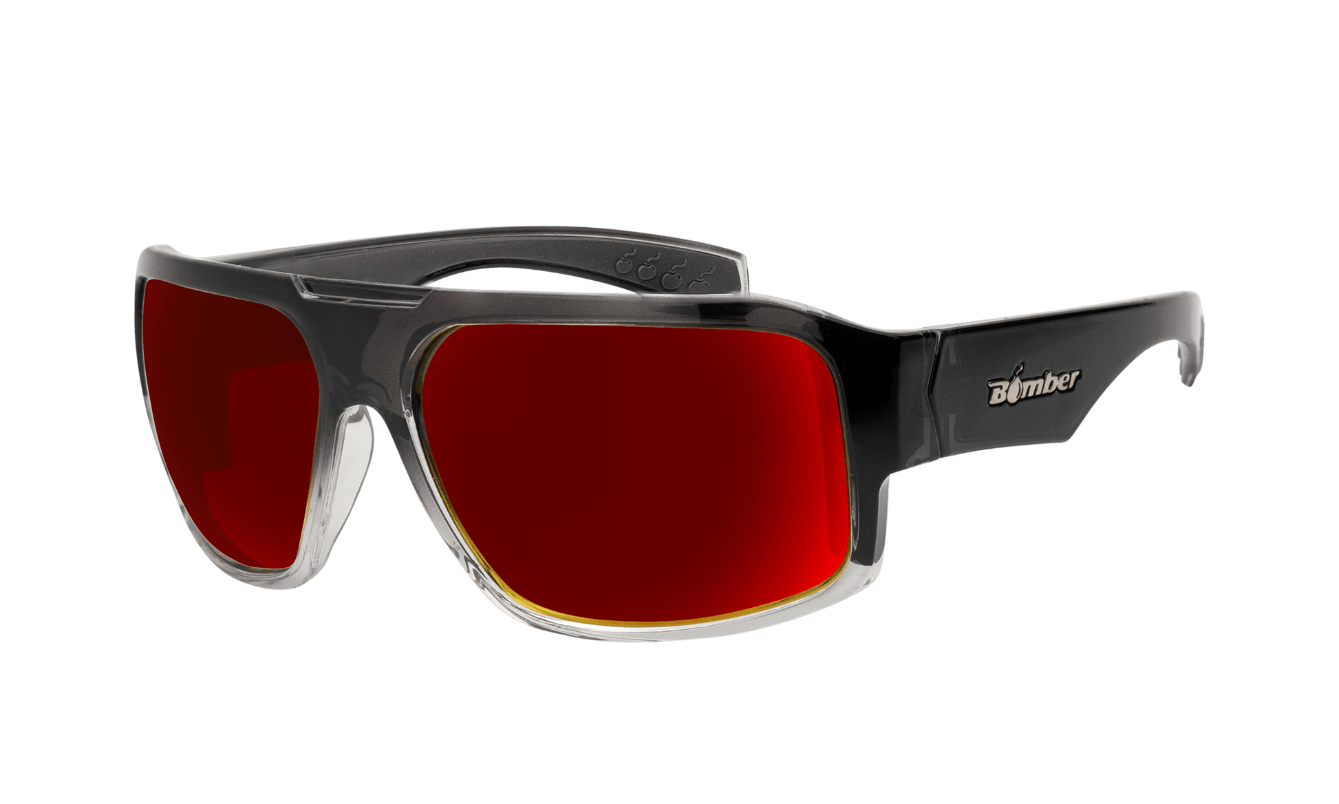 MEGA Safety - Red Mirror Crystal - Safety Glasses - Bomber Eyewear - M104RM