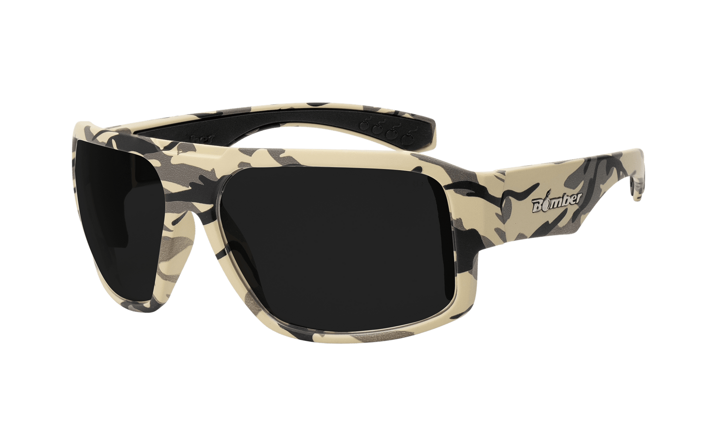 MEGA Safety - Smoke Camo - Safety Glasses - Bomber Eyewear - M106S