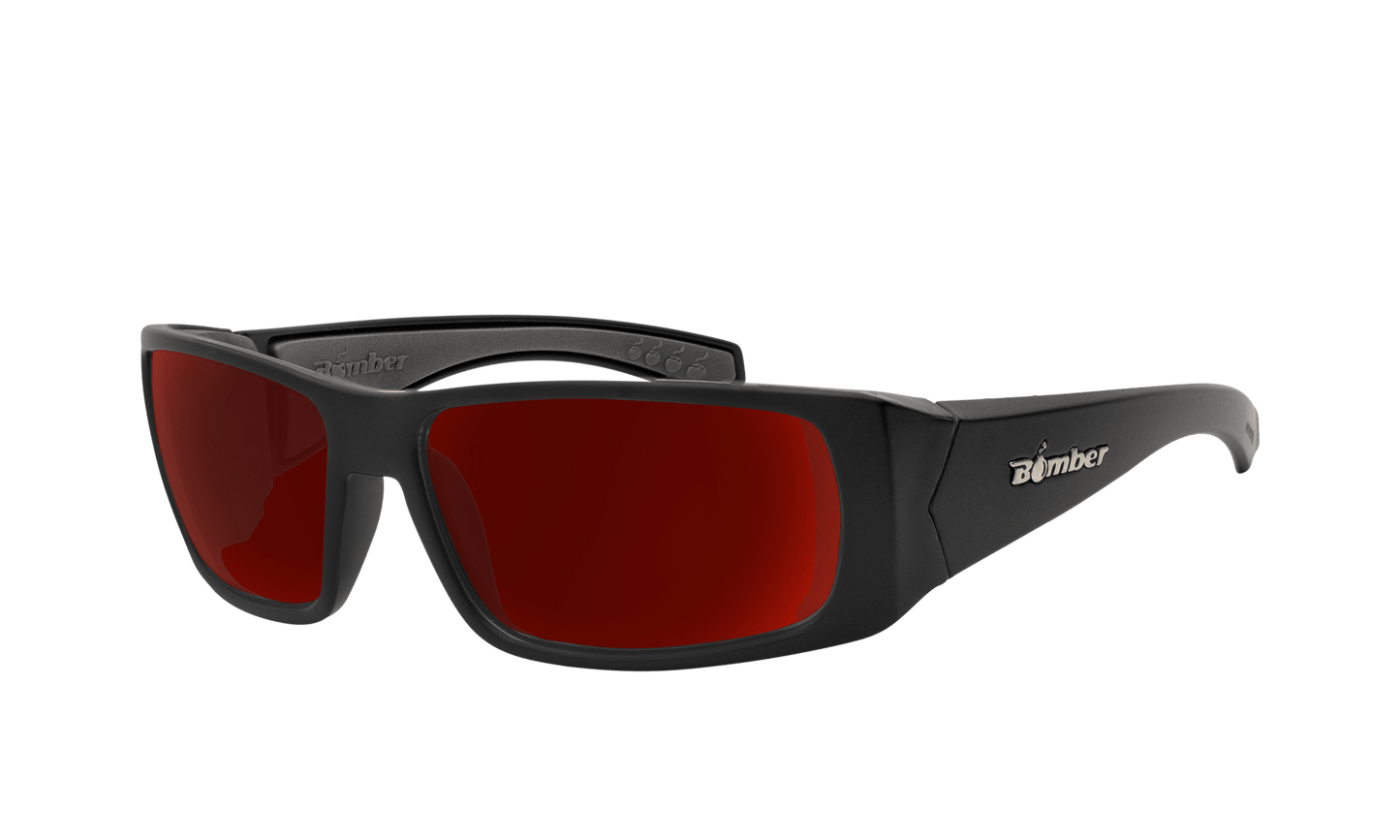 PIPE Safety - Polarized Red Mirror - Safety Glasses - Bomber Eyewear - PB111RM