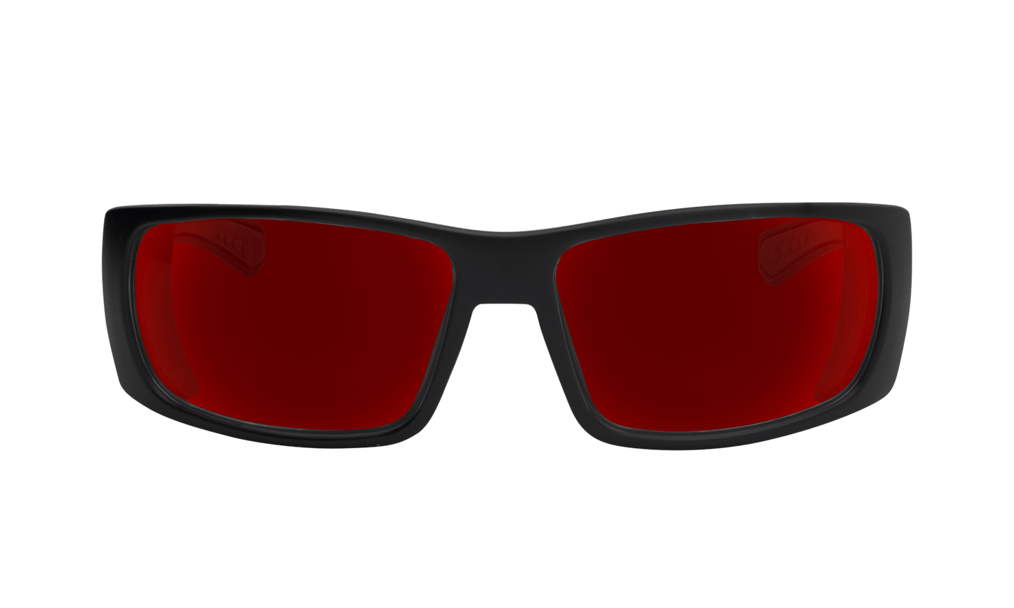 PIPE Safety - Polarized Red Mirror - Safety Glasses - Bomber Eyewear - PB111RM