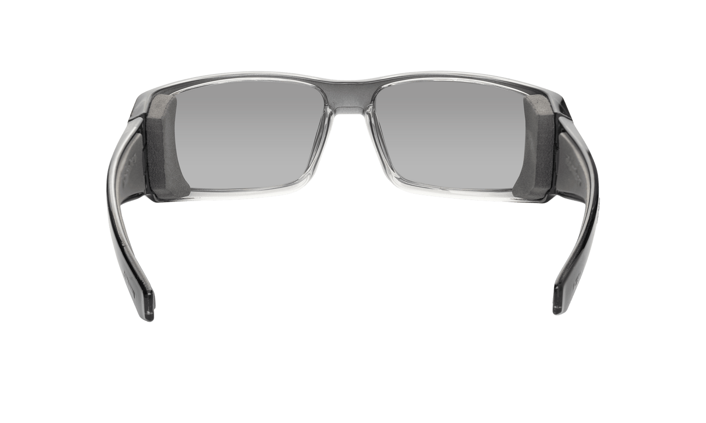 PIPE Safety - Polarized Silver Mirror Crystal - Safety Glasses - Bomber Eyewear - PB114