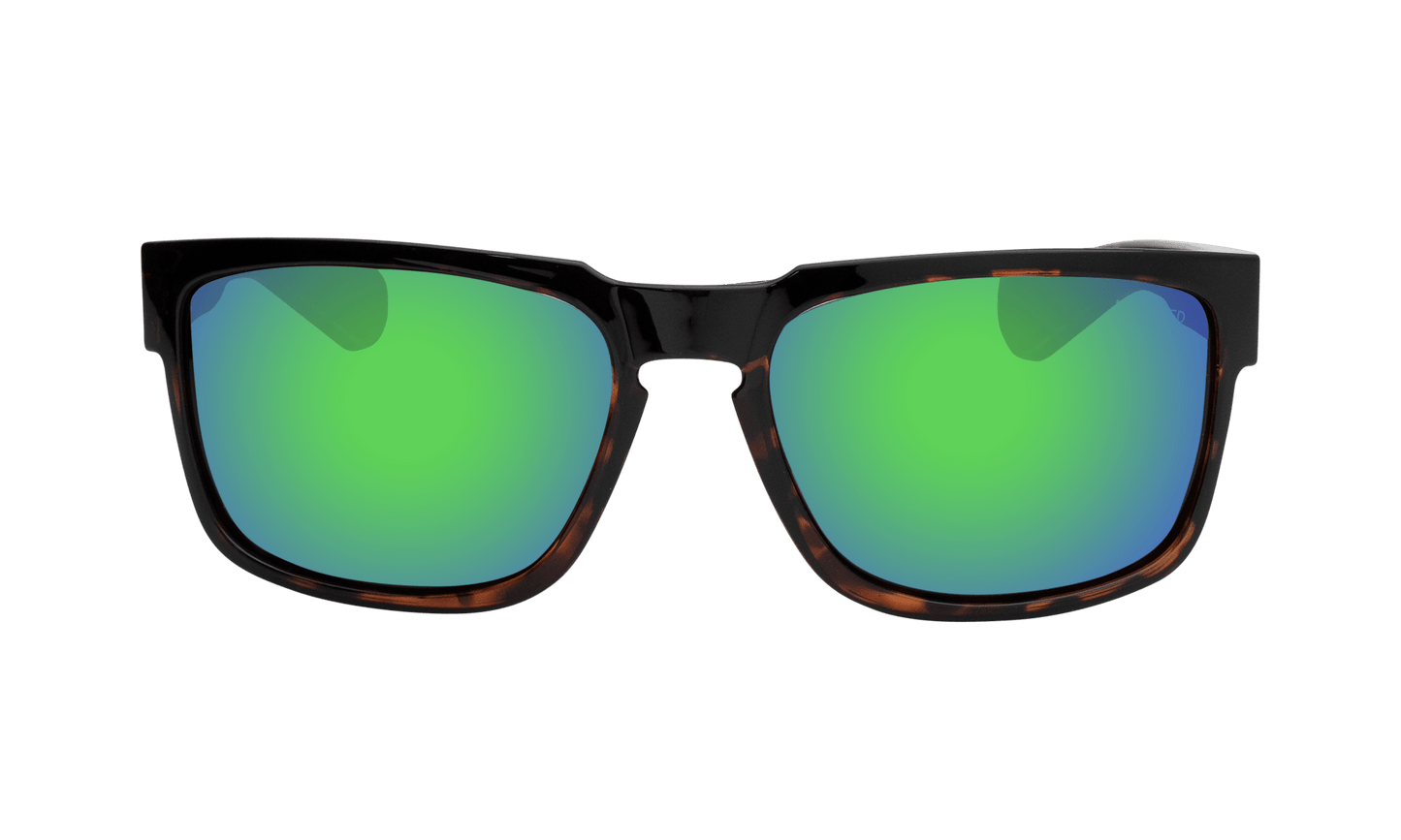 SMART - Polarized Green Mirror Tortoise - Sunglasses - Bomber Eyewear - SM112GM