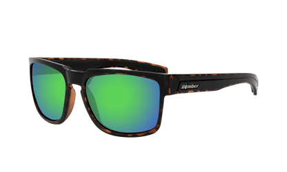 SMART - Polarized Green Mirror Tortoise - Sunglasses - Bomber Eyewear - SM112GM
