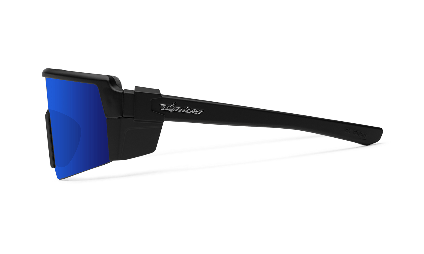 SMOKE Bomb Safety - Blue Mirror - Safety Glasses - Bomber Eyewear - SMK103BM