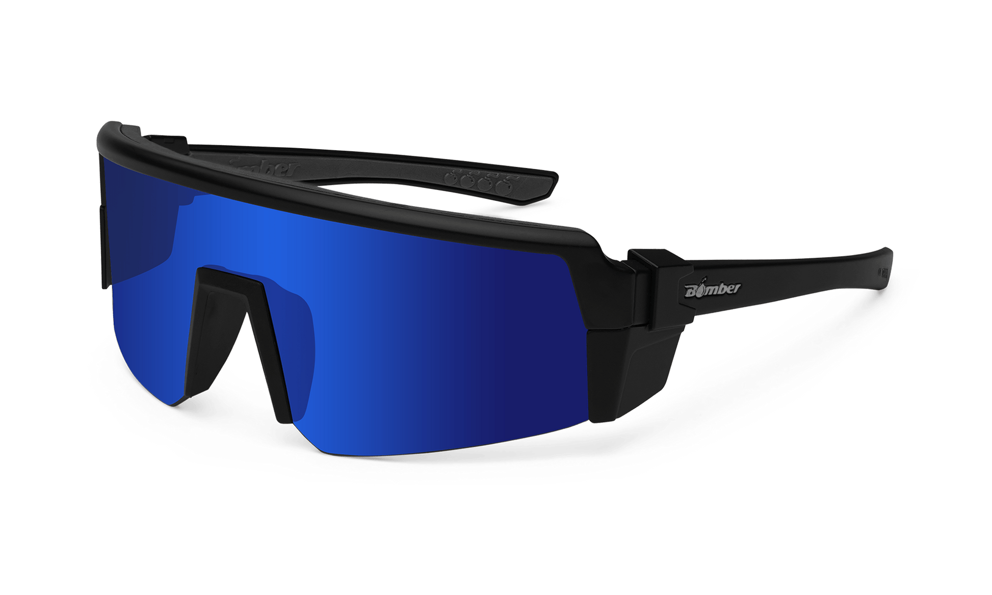 SMOKE Bomb Safety - Blue Mirror - Safety Glasses - Bomber Eyewear - SMK103BM