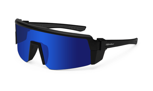 SMOKE Bomb Safety - Blue Mirror - Safety Glasses - Bomber Eyewear - SMK103BM