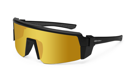 SMOKE Bomb Safety - Gold Mirror - Safety Glasses - Bomber Eyewear - SMK103GLD